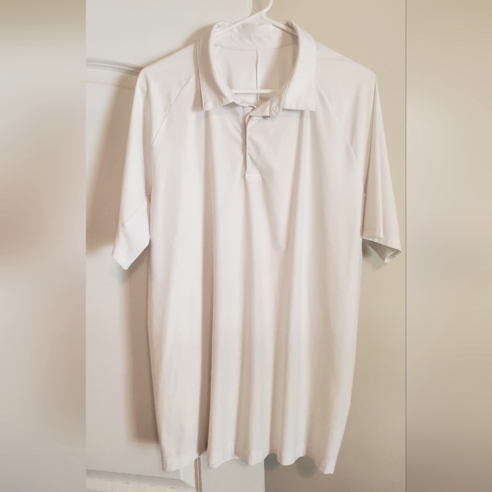 Lululemon Classic White Polo Shirt with Short Sleeves